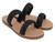 BLACK BLING FLAT SANDAL