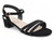GIRL BLK TRIPL STRP HEEL SANDL