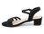 GIRL BLK TRIPL STRP HEEL SANDL