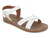 TOD WHT PU CROSS STRAP SNDAL