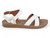TOD WHT PU CROSS STRAP SNDAL