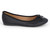 BLK EMBSSD WEAVE BOW FLAT