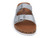 SLVR PU 2 STRAP SLIDE SANDAL