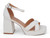 WHITE PU CHUNKY PLATFORM HEEL