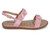 GIRL PINK DBLE STRP FLWR SNDAL