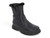 GIRLS BLK PU ZIP PLTFORM BOOT