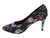 BLK FLORAL PUMP