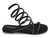 Women's Black Yuna Spiral Flat