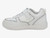 GIRLS WHT/SLVR COURT SNEAKER