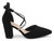 BLK FX SUEDE GEM WRAP PUMP