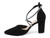 BLK FX SUEDE GEM WRAP PUMP