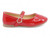 TODD RED PAT HEART STRAP FLAT