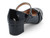 GIRL BLK PAT STONE FRONT HEEL