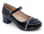 GIRL BLK PAT STONE FRONT HEEL