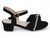 GIRL BLK NBK TWIST STONE HEEL