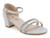 GIRL SILV TWO STONE PANEL HEEL