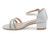 GIRL SILV TWO STONE PANEL HEEL