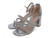 SILVER VGN LTHR 2 STONE HEEL