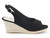 BLK FAUX SUEDE PEEPTOE ESPADRL