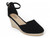 BLK FX SUEDE ESPADRILLE WEDGE