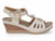 IVORY VGN LTHR FLRL CMFT WEDGE