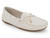 CREAM VGN LTHR OVRLPING MOC