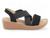 BLK STRAP CROSS WEDGE