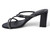BLK VGN LTHR GEM STRPY SANDAL