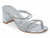 SLVR VGN LTHR GEM STRPY SANDAL