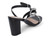 BLK VGN LTHR BLING HEEL