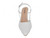 WHT VGN LTHR SLING BACK HEEL
