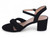 BLK FX SUEDE KNOT BOW HEEL