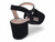 BLK FX SUEDE KNOT BOW HEEL