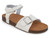GIRL WHT PU BUCKLD SANDAL