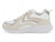 GIRL BEIGE/GOLD BUBBL SNKR