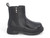 GIRLS BLK PU ZIP PLTFM BOOT