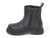 GIRLS BLK PU ZIP PLTFM BOOT
