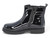 GIRL BLACK PU HEART ORNMN BOOT