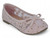 GIRLS PINK MESH FLORAL FLATS