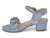 GIRLS BLUE FLORAL STRP HEEL