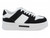WOMENS BLK/WHT PLATFORM SNKR