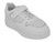 GIRLS WHT/SLVR COURT SNEAKER