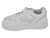 GIRLS WHT/SLVR COURT SNEAKER