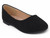 GIRLS BLACK NUBUCK FLATS