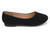GIRLS BLACK NUBUCK FLATS