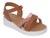 GIRLS BRN PINK PLTFM SANDAL