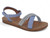 GIRL BLUE PU 2 JEWEL STRP SNDL