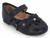 TOD BLK FLWR STRAP FLAT