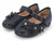 TOD BLK FLWR STRAP FLAT