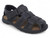 MENS BLACK LEATHER SANDALS